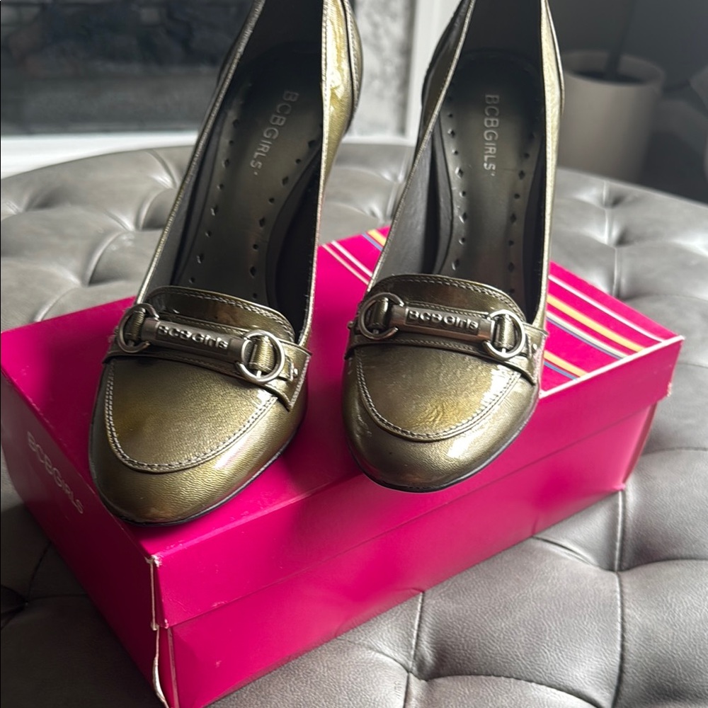 BCBGirls Olive Green Loafers
